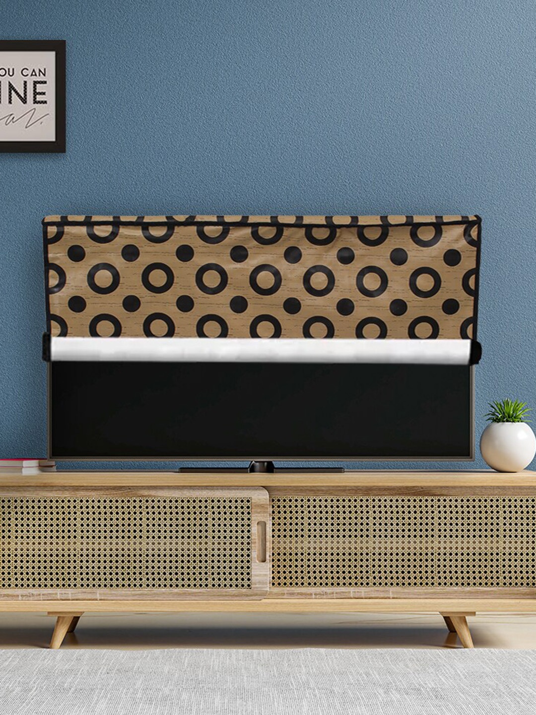 

DREAM CARE Transparent & Printed Flap 49 Inch Waterproof LED TV Protector, Beige