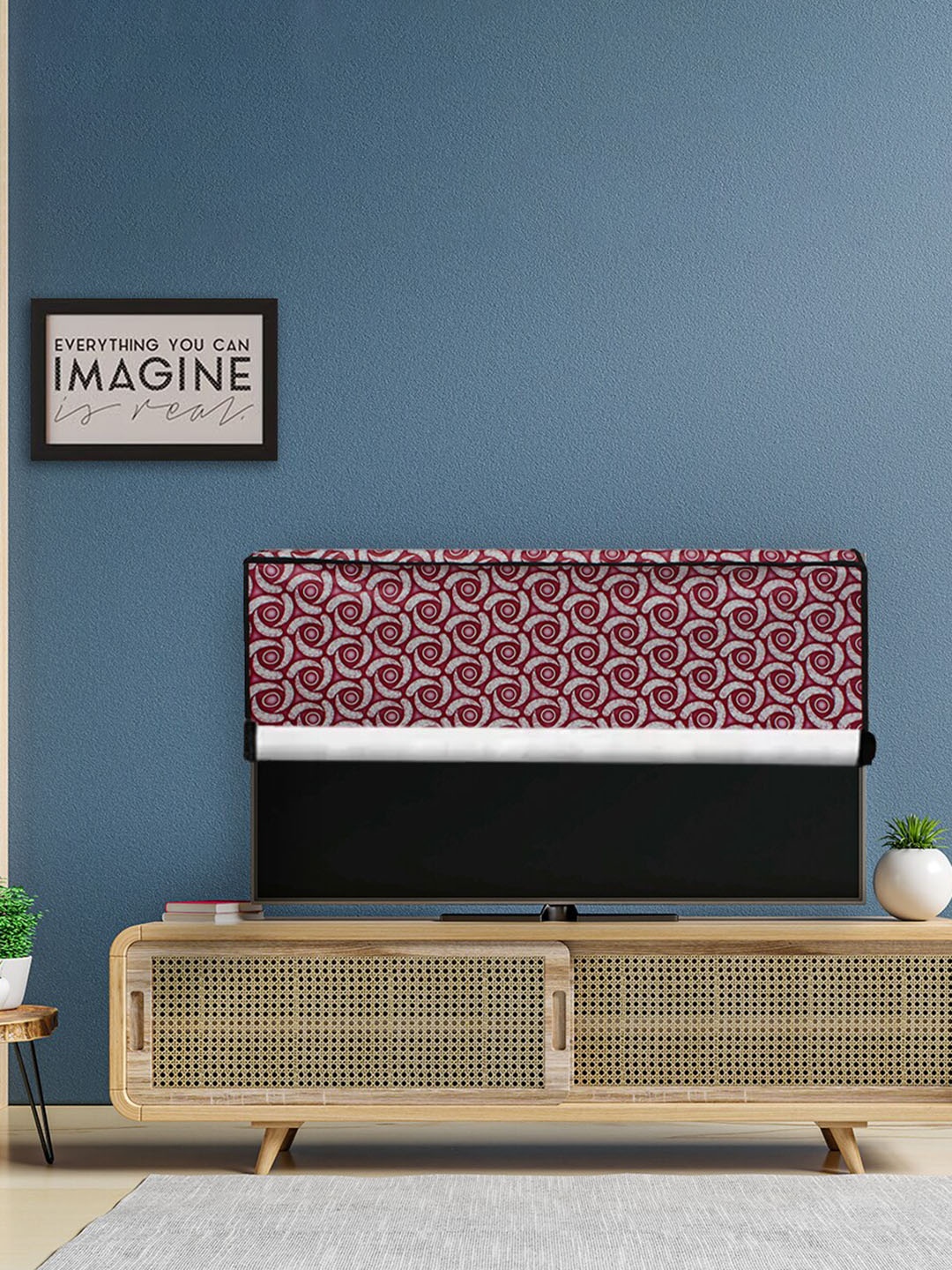 

DREAM CARE Transparent & Printed Flap - 24 Inch LED TV Cover, Waterproof LED TV Protector, Black