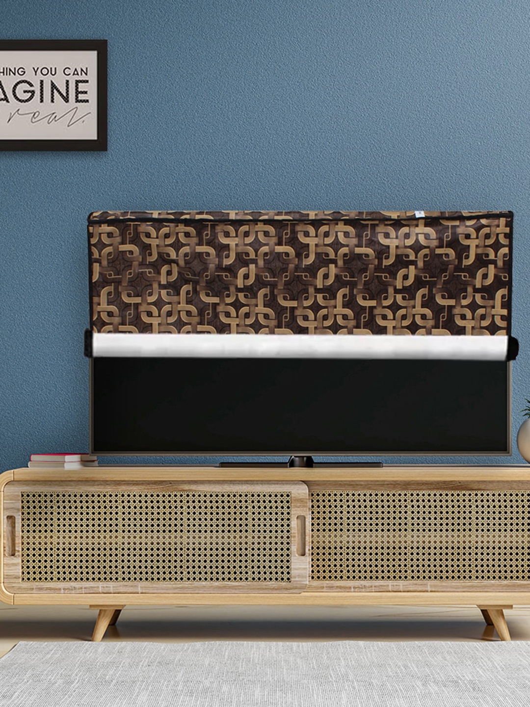 

DREAM CARE Transparent & Printed Flap Waterproof LED TV Protector - 55 Inch, Brown
