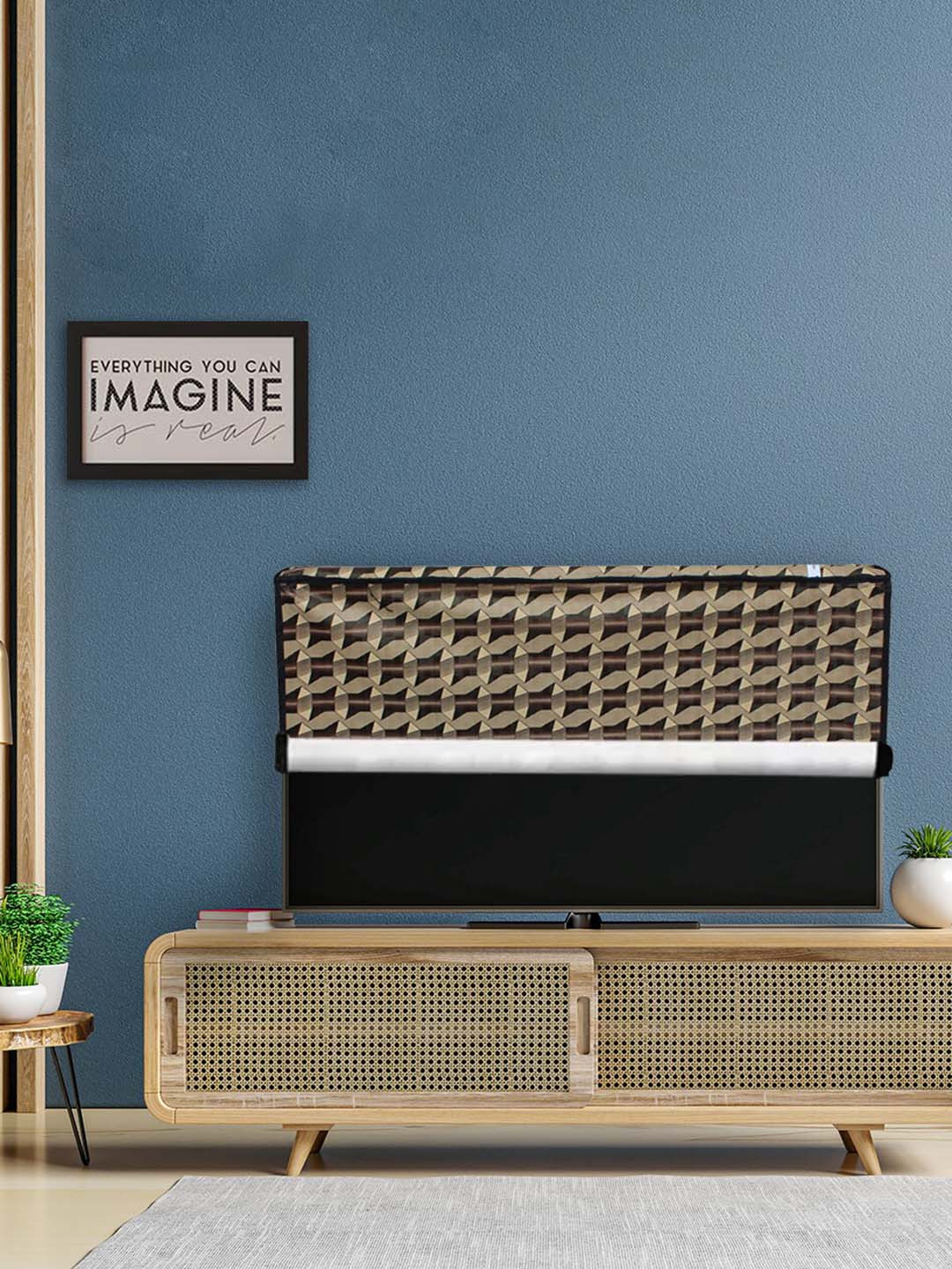 

DREAM CARE Transparent & Printed Flap Waterproof LED TV Protector - 43 Inch, Brown