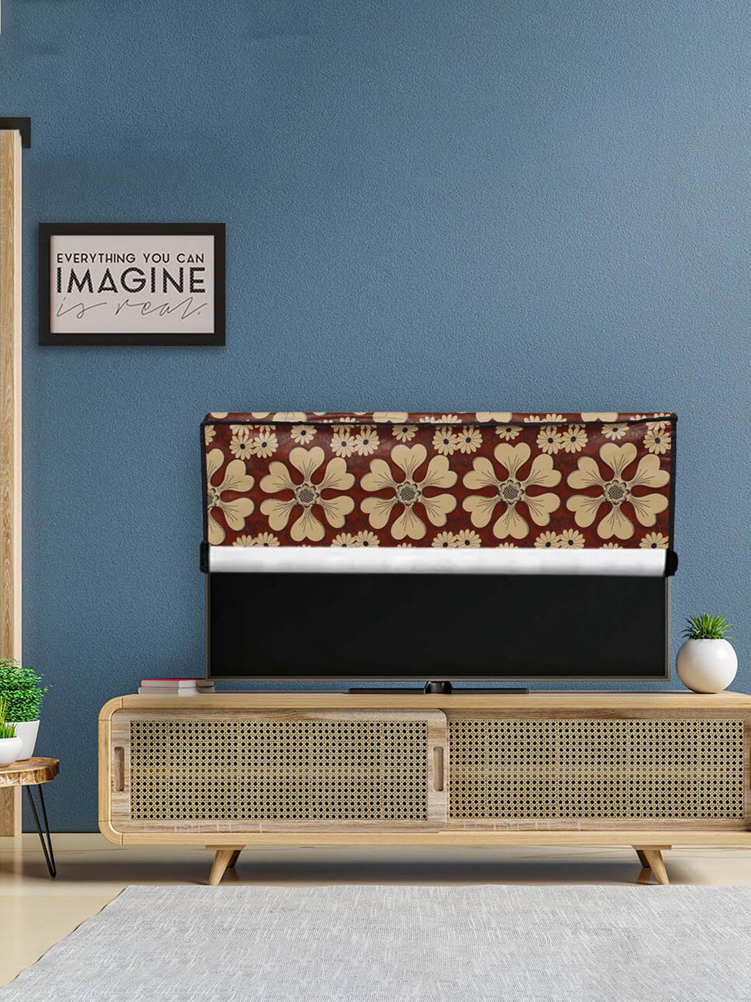 

DREAM CARE Transparent & Printed Flap Waterproof LED TV Protector - 40 Inch, Brown