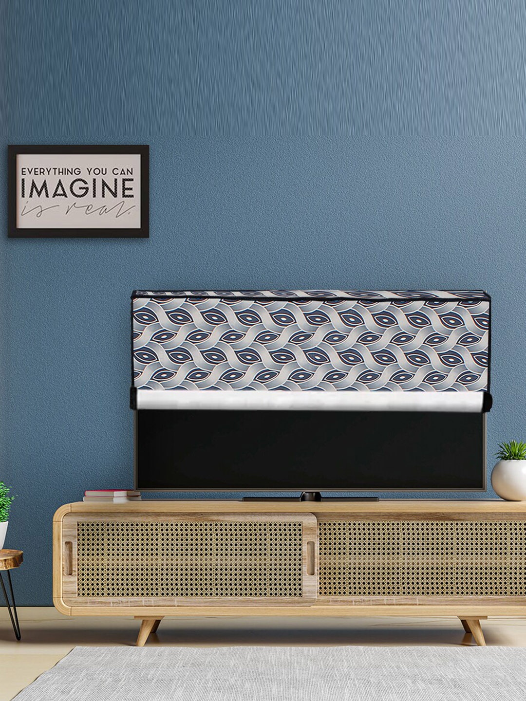 

DREAM CARE Transparent & Printed Flap 49 Inch Waterproof LED TV Protector, Grey