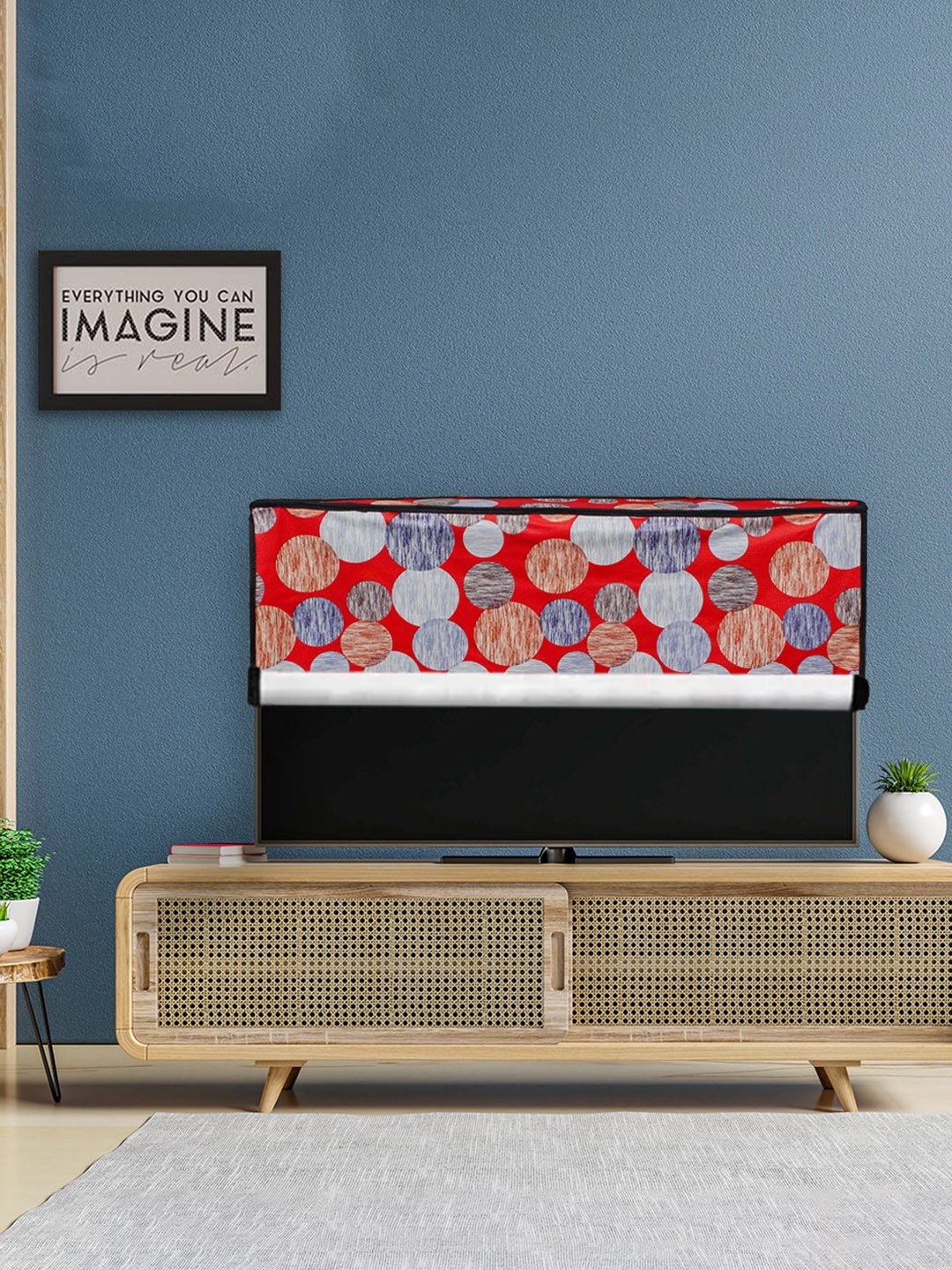 

DREAM CARE Transparent & Printed Flap Waterproof LED TV Protector - 26 Inch, Red