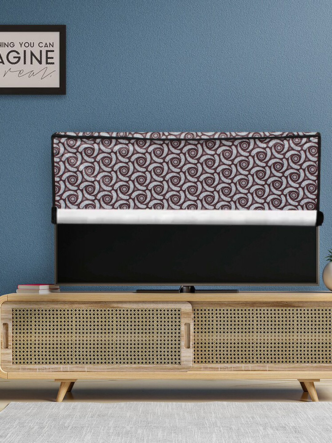 

DREAM CARE Maroon & White Printed Waterproof LED TV Cover 43 Inch