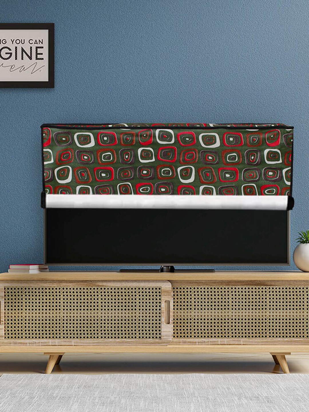 

DREAM CARE Green Printed PVC Waterproof Flap TV Protector - 24 Inch