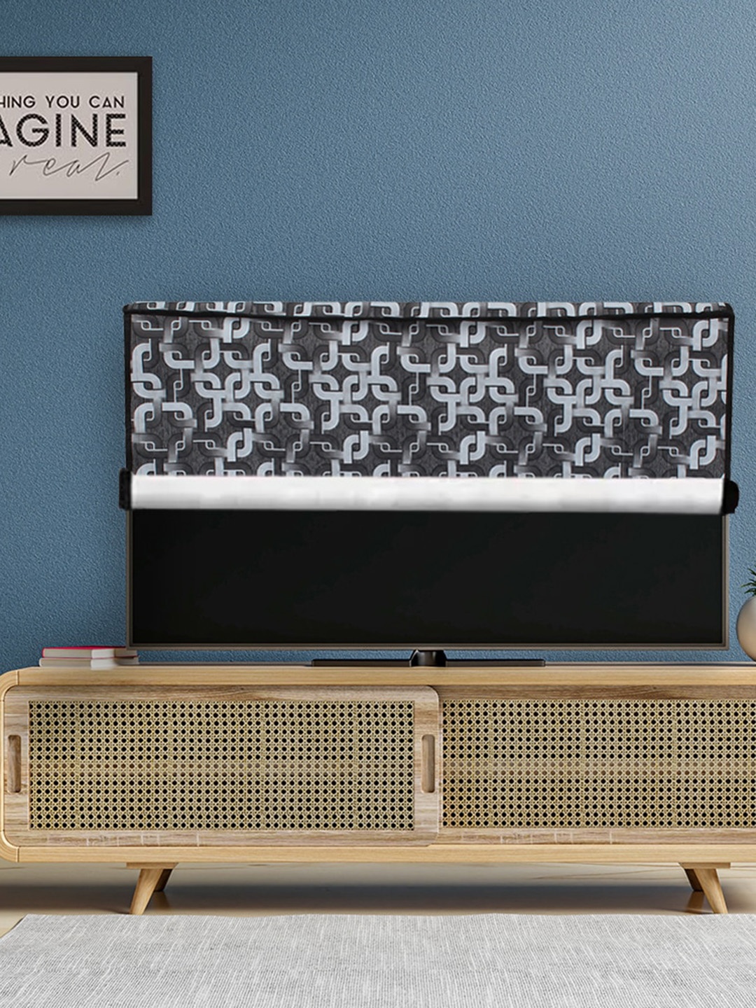 

DREAM CARE Transparent & Printed Flap Waterproof LED TV Protector - 49 Inch, Grey