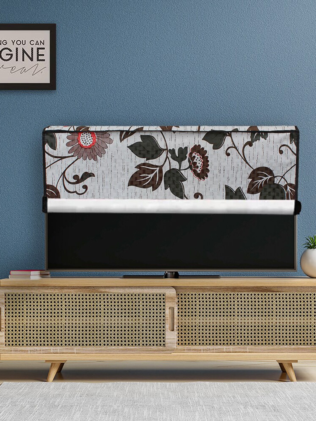 

DREAM CARE Grey & Brown Printed Waterproof Flap TV Protector- 65 Inch