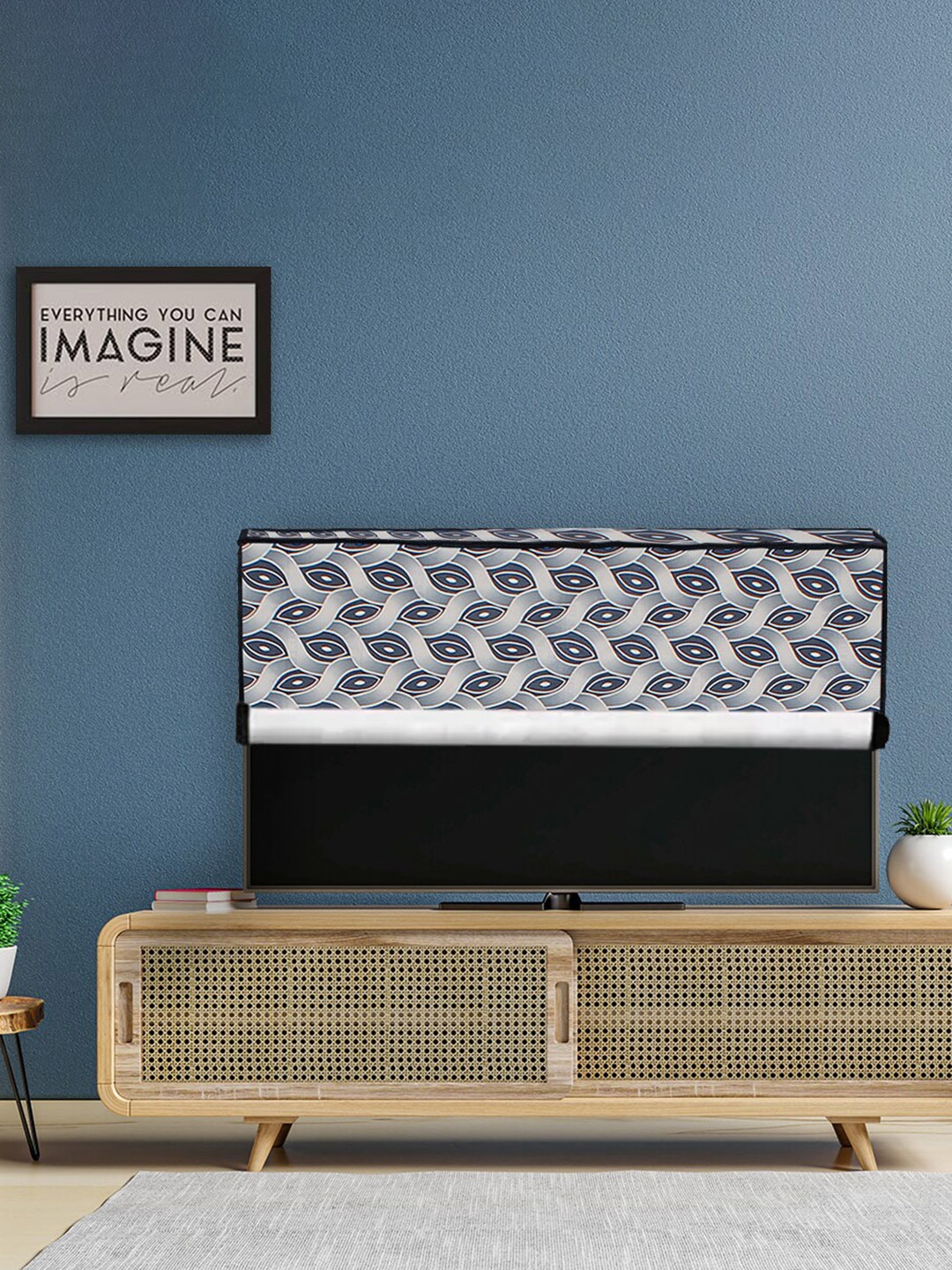 

DREAM CARE Transparent & Printed Flap 55 Inch Waterproof LED TV Protector, Grey