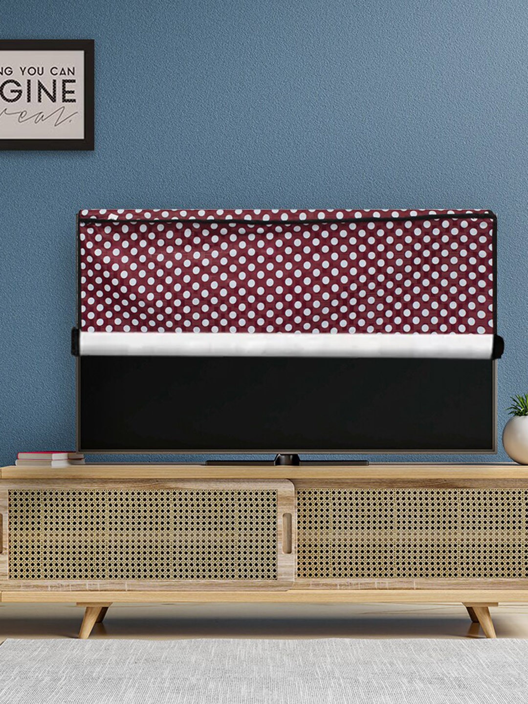 

DREAM CARE Transparent & Printed Flap Waterproof LED TV Protector - 43 Inch, Maroon