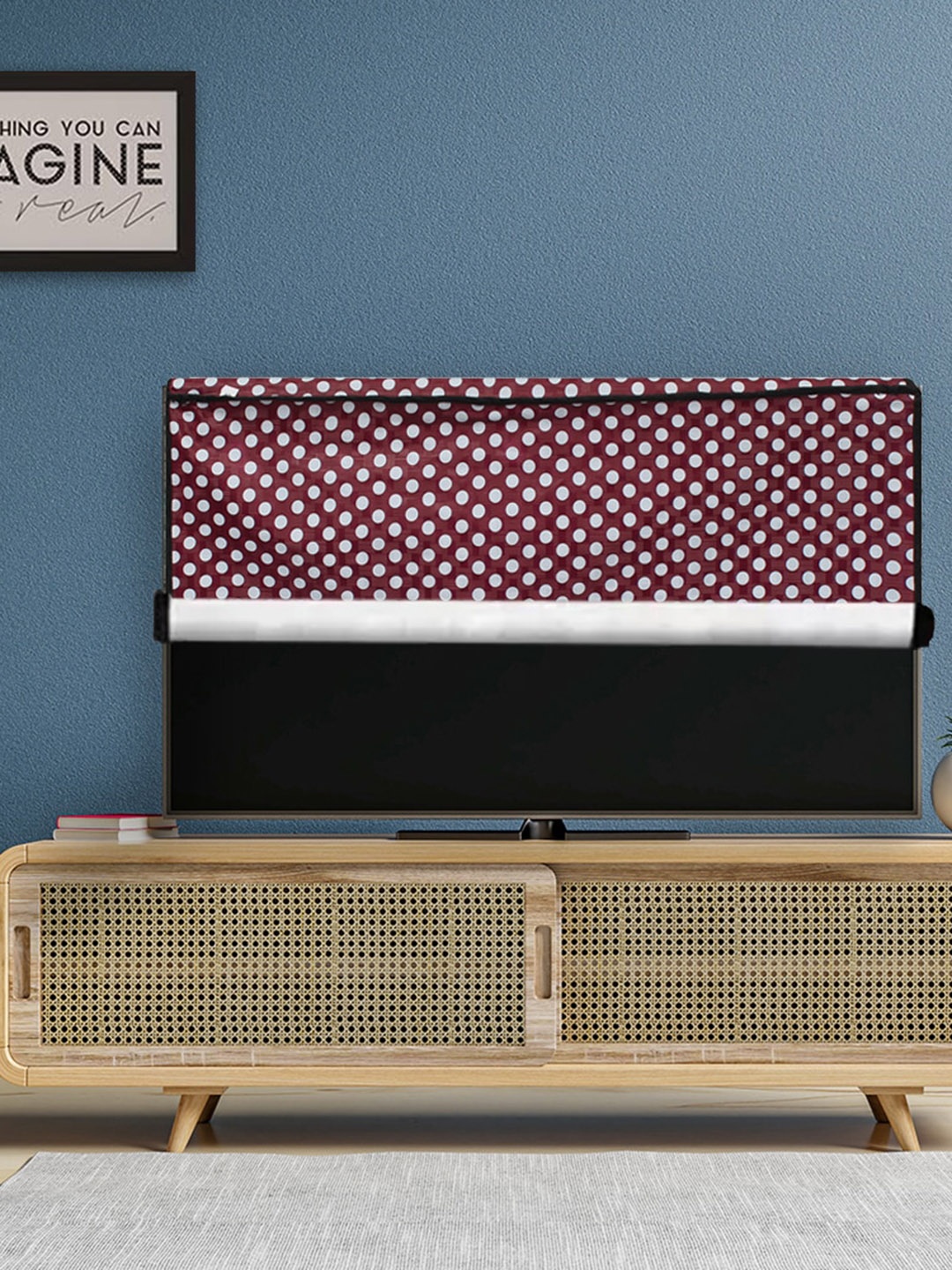 

DREAM CARE Transparent & Printed Flap Waterproof LED TV Protector - 40 Inch, Maroon