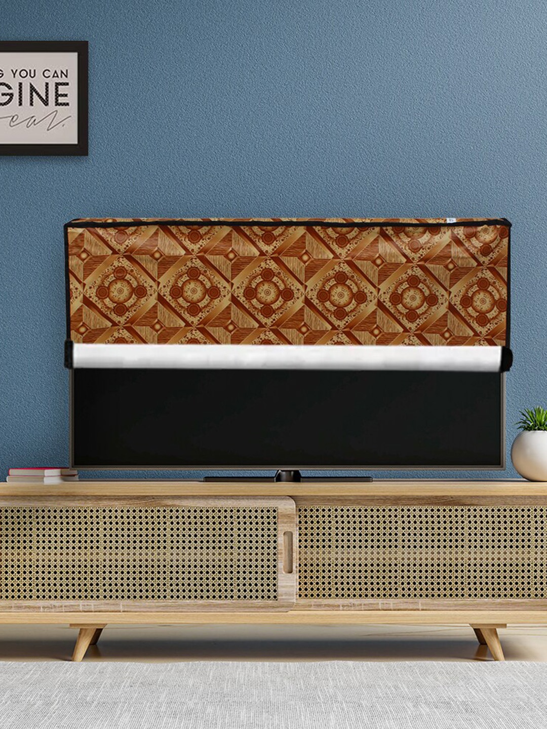 

DREAM CARE Transparent & Printed Flap Waterproof LED TV Protector - 43 Inch, Rust