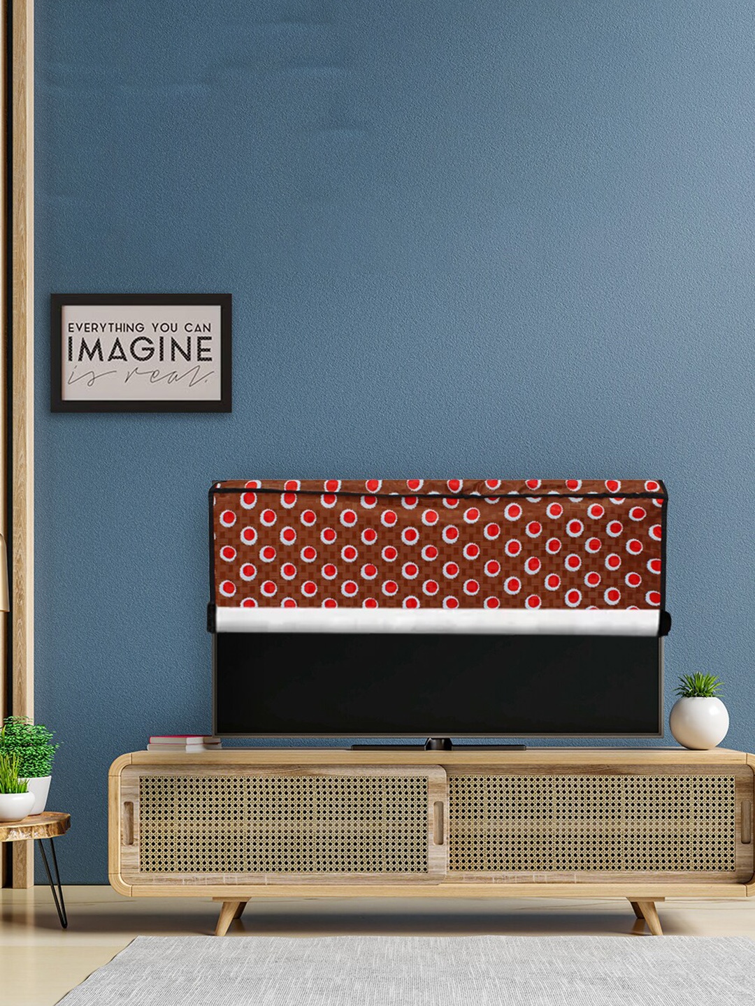 

DREAM CARE Brown & Red Printed Waterproof Flap TV Protector- 26 Inch