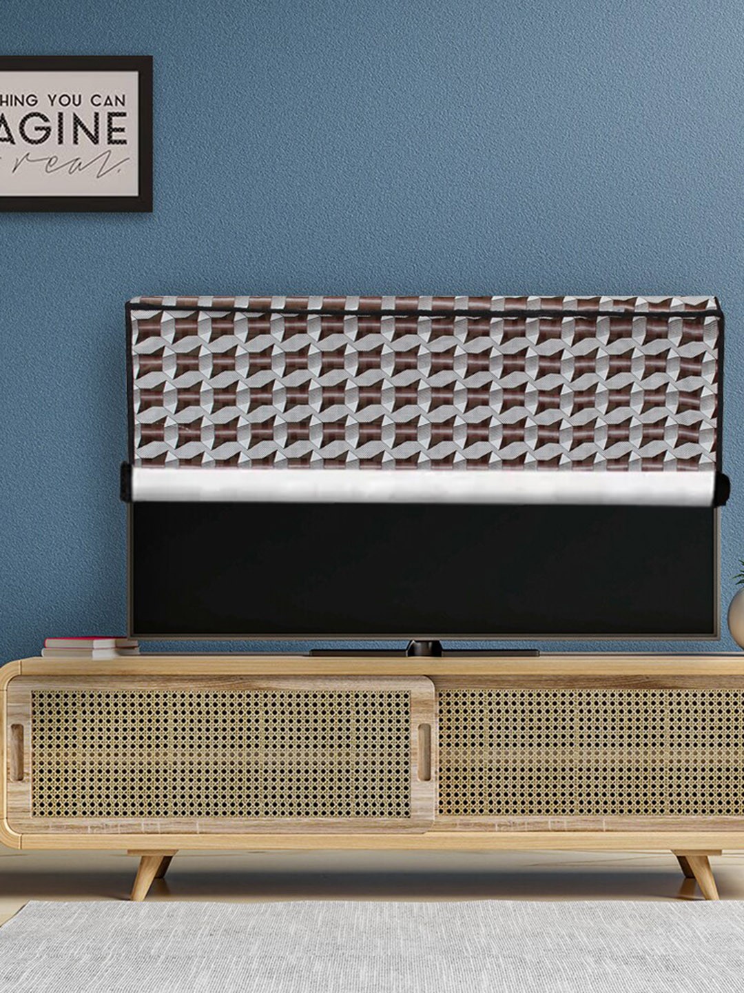 

DREAM CARE Brown & White Transparent & Printed Waterproof LED TV Protector - 43 Inch