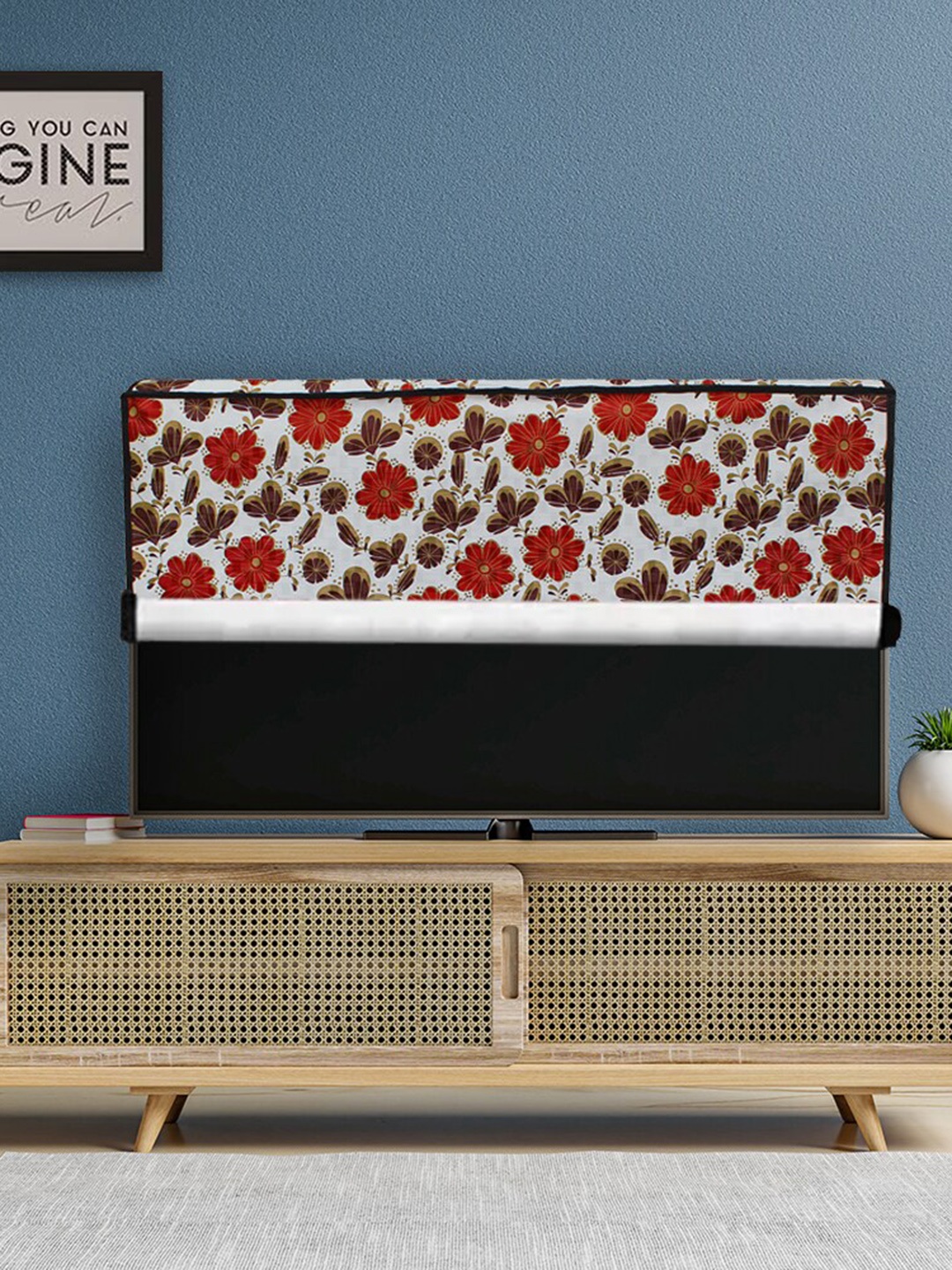 

DREAM CARE Transparent & Printed Flap 32 Inch Waterproof LED TV Protector, White