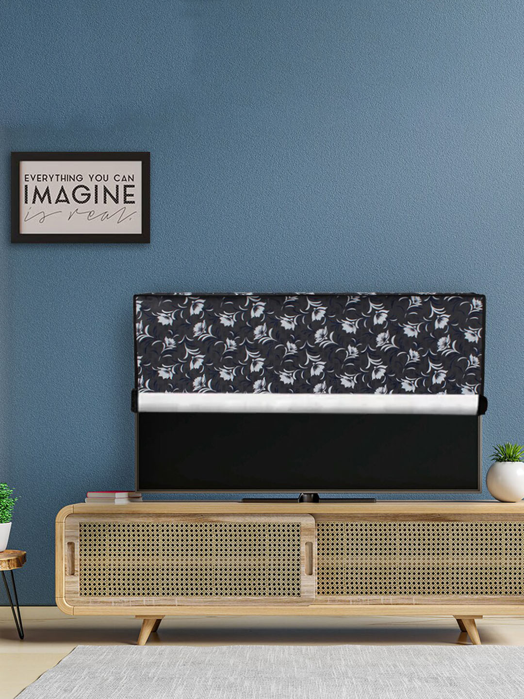 

DREAM CARE Transparent & Printed Flap - 55 Inch LED TV Cover, Waterproof LED TV Protector, Green