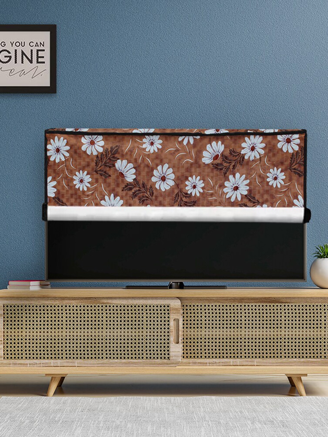 

DREAM CARE Transparent & Printed Flap 40 Inch Waterproof LED TV Protector, Brown
