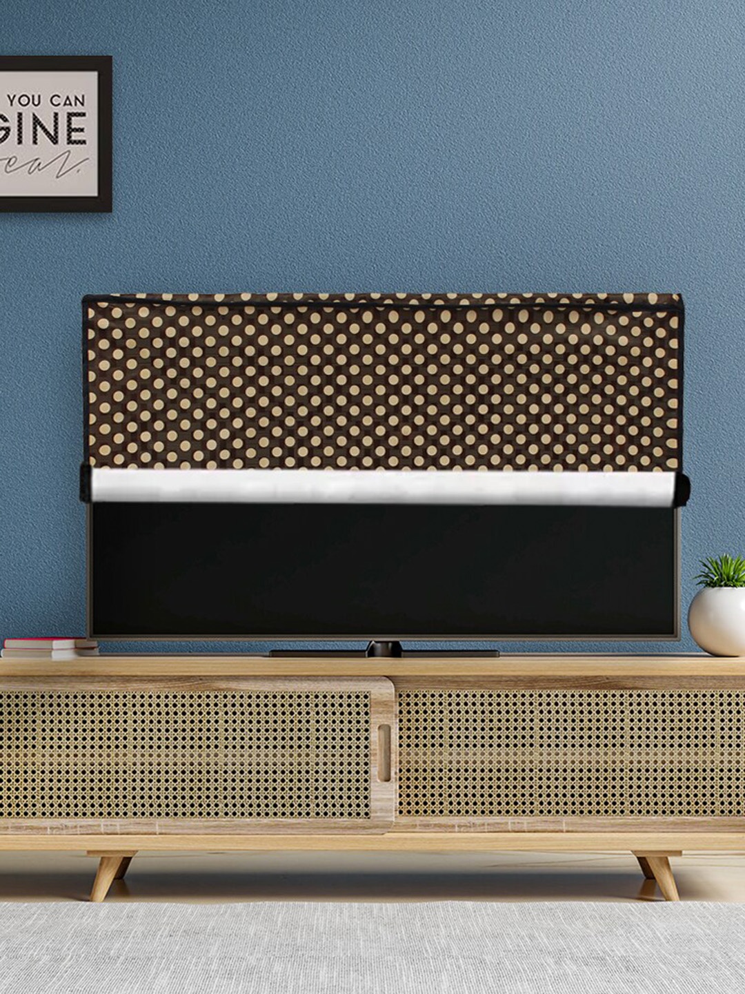 

DREAM CARE Brown & Beige Printed Waterproof Flap LED TV Cover - 55 Inch
