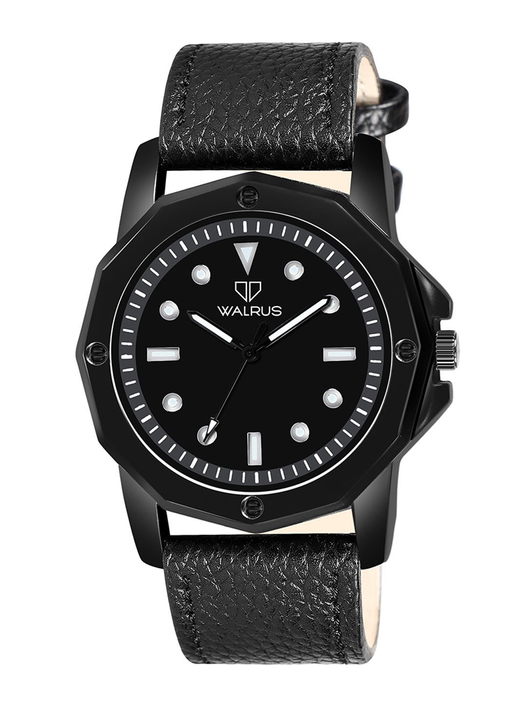 

Walrus Men Brass Dial & Black Textured Straps Analogue Watch WWTM-JHY-III-020202