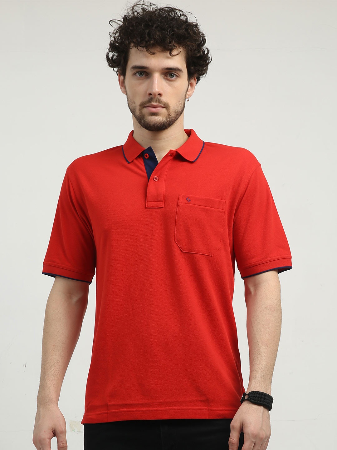 

Classic Polo Short Sleeves Cotton T-shirt, Red