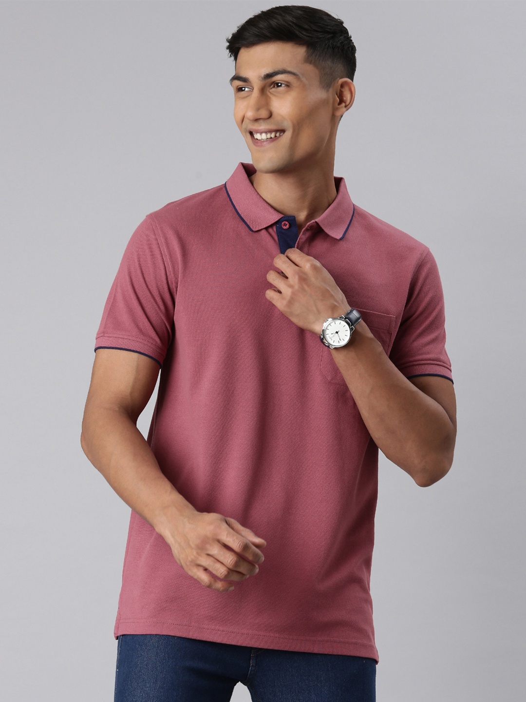 

Classic Polo Short Sleeves Cotton T-Shirt, Burgundy