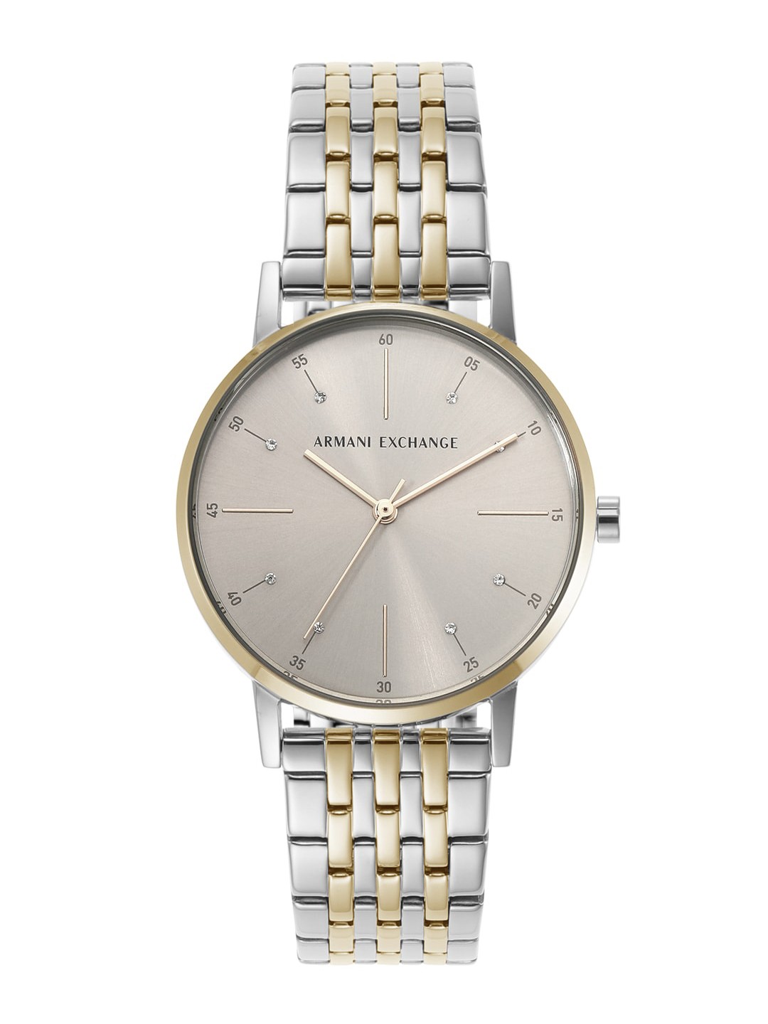 

Armani Exchange Women Embellished Dial & Bracelet Style Straps Analogue Watch AX5595, Multi