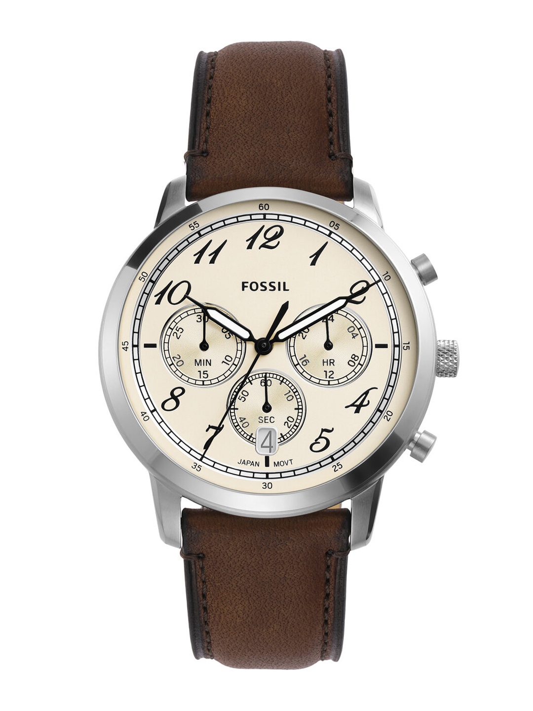 

Fossil Neutra Men Leather Straps Analogue Chronograph Watch FS6022, Brown