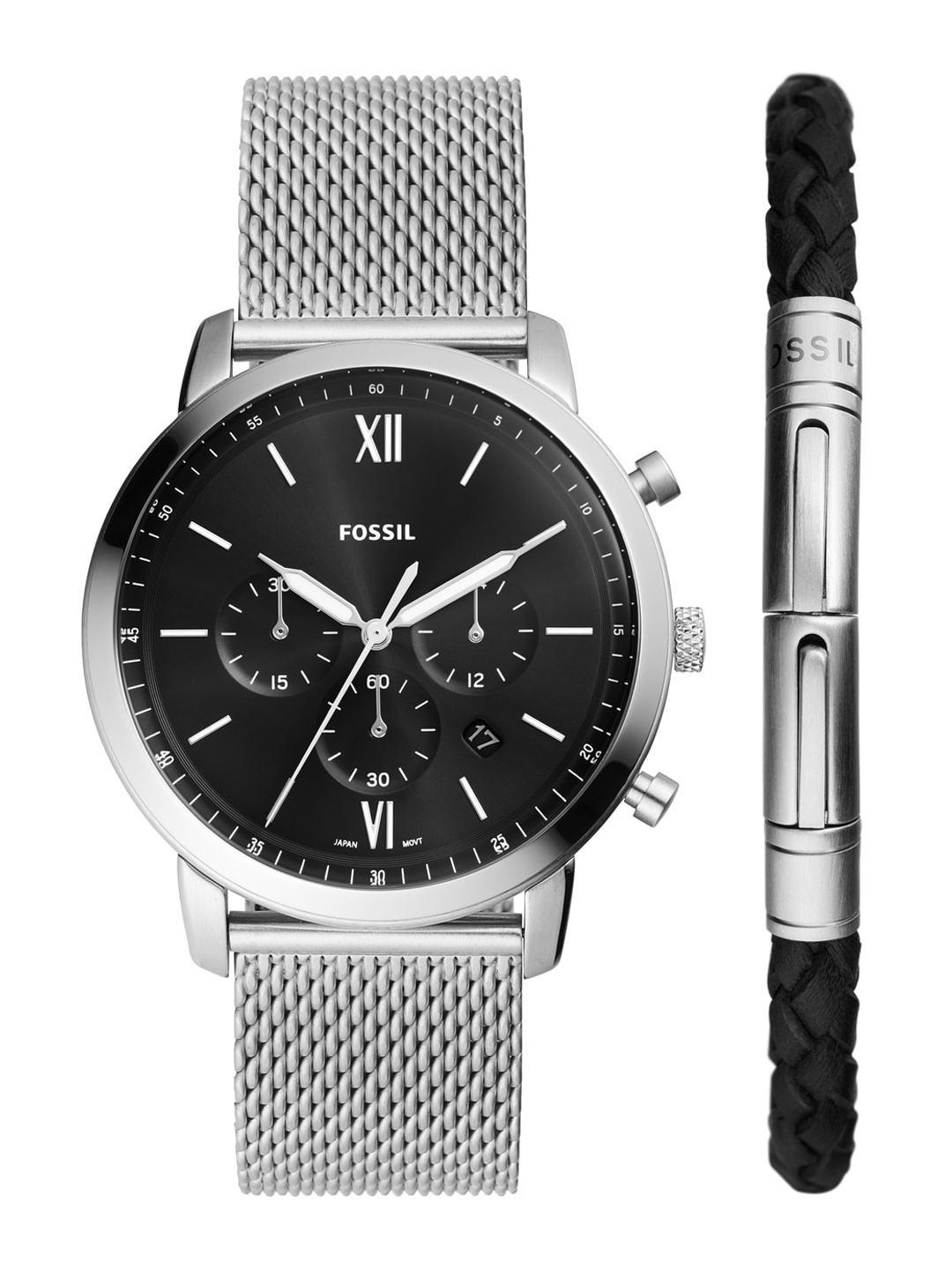 

Fossil Neutra Men Stainless Steel Bracelet Style Straps Analogue Watch FS6020SET, Silver