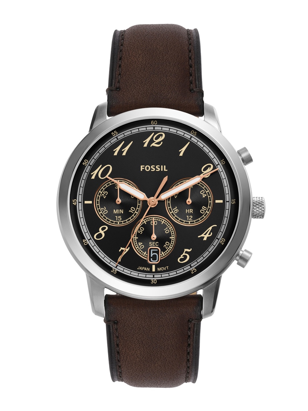 

Fossil Men Leather Straps Analogue Watch FS6024, Brown