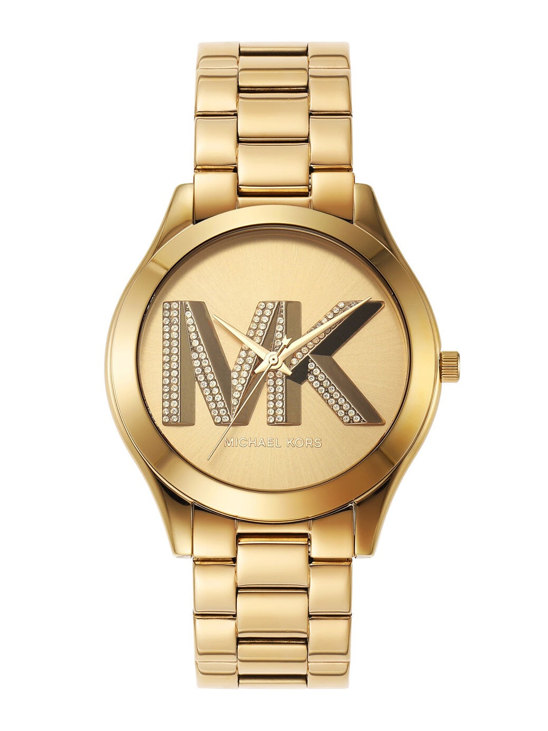 

Michael Kors Women Embellished Dial Stainless Steel Analogue Watch MK4732, Gold