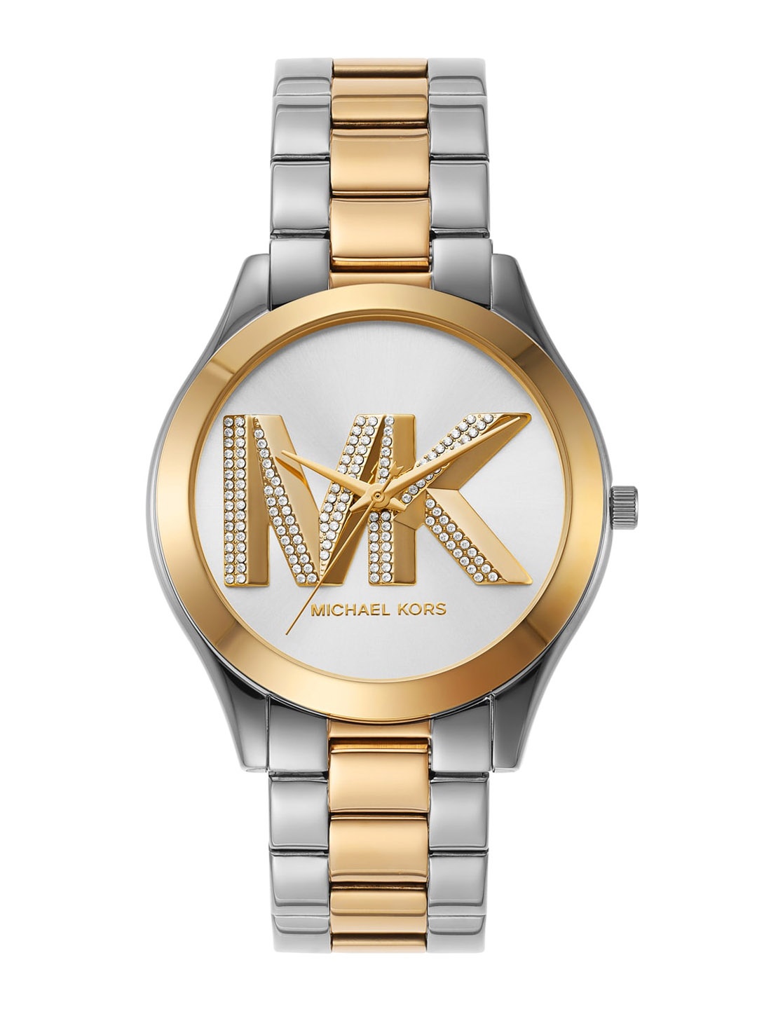 

Michael Kors Women Dial & Stainless Steel Bracelet Style Straps Analogue Watch MK4735, Silver