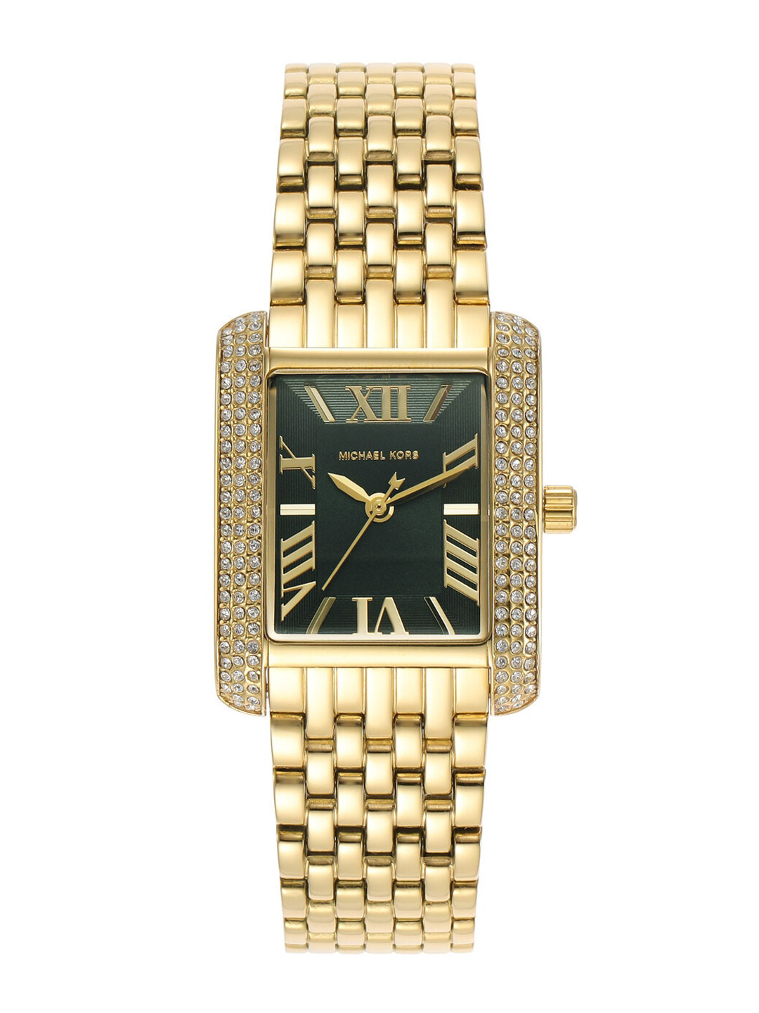 

Michael Kors Women Dial & Stainless Steel Bracelet Style Straps Analogue Watch MK4742, Gold