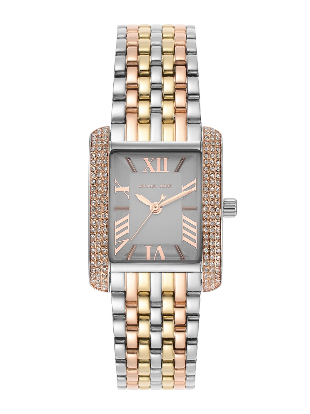 

Michael Kors Women Embellished Dial Stainless Steel Bracelet Style Straps Watch MK4744, Grey