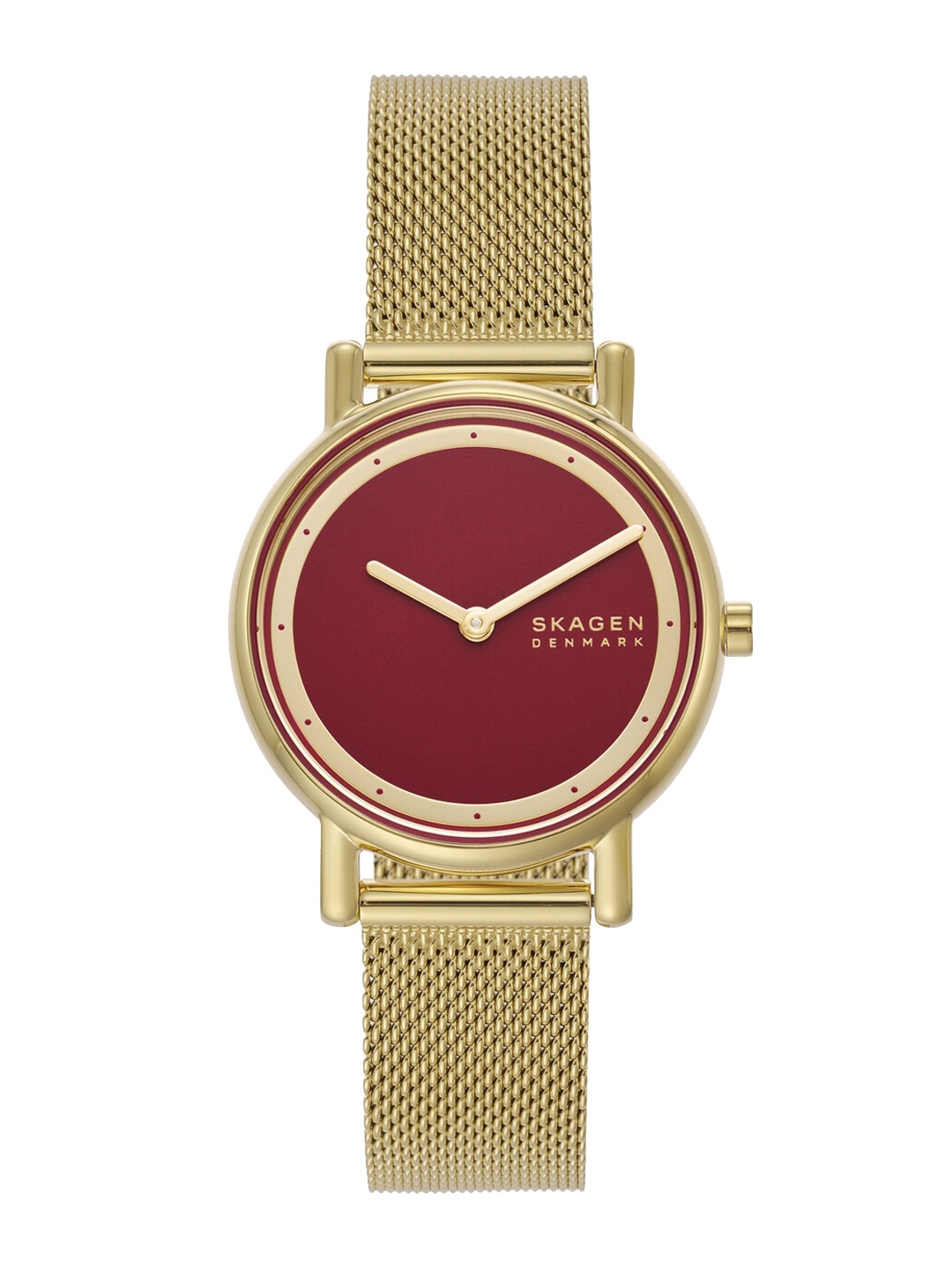 

SKAGEN Signatur Lille Women Stainless Steel Bracelet Style Straps Analogue Watch SKW3117, Red