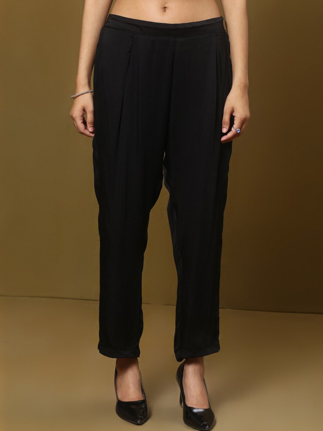

Spring Soul Women Straight Fit Palazzos, Black