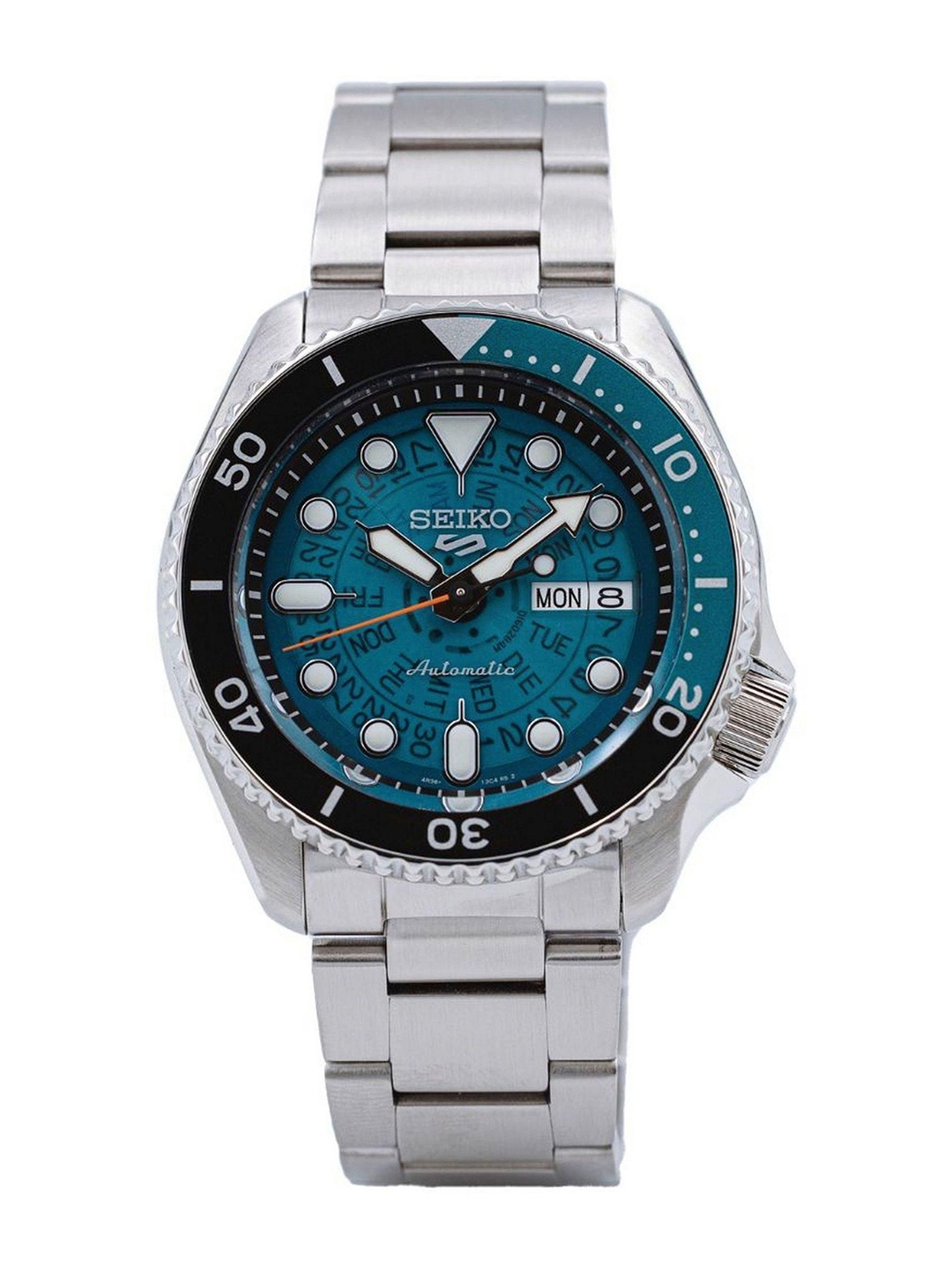 

SEIKO Men Stainless Steel Bracelet Style Analogue Automatic Motion Powered Watch SRPJ45K1, Blue