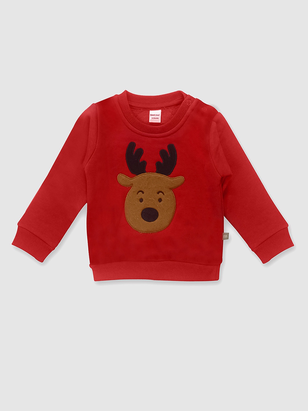 

Moms Love Infants Kids Graphic Printed Fleece Sweatshirt, Red