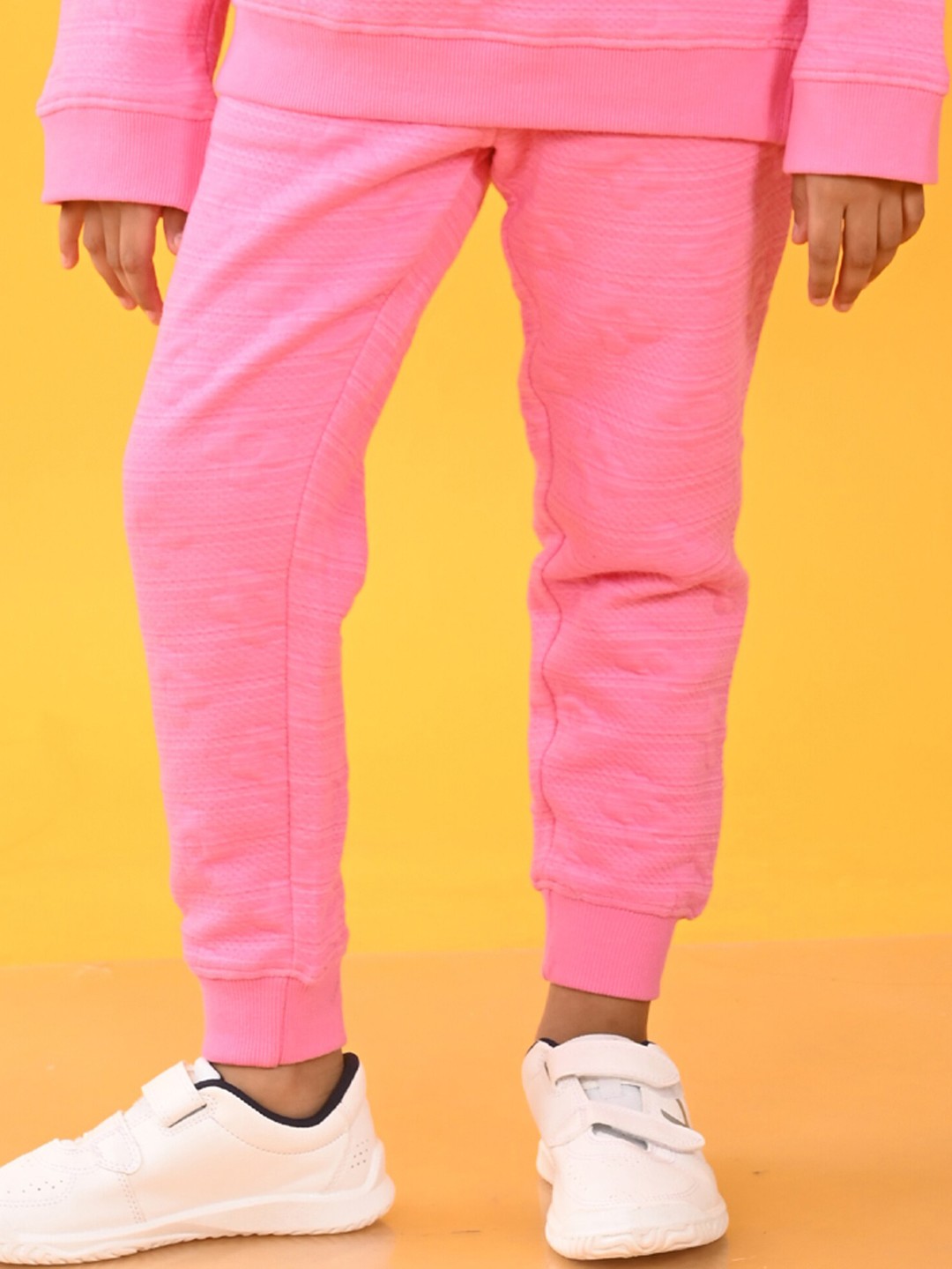 

Anthrilo Girls Mid-Rise Fleece Joggers, Pink
