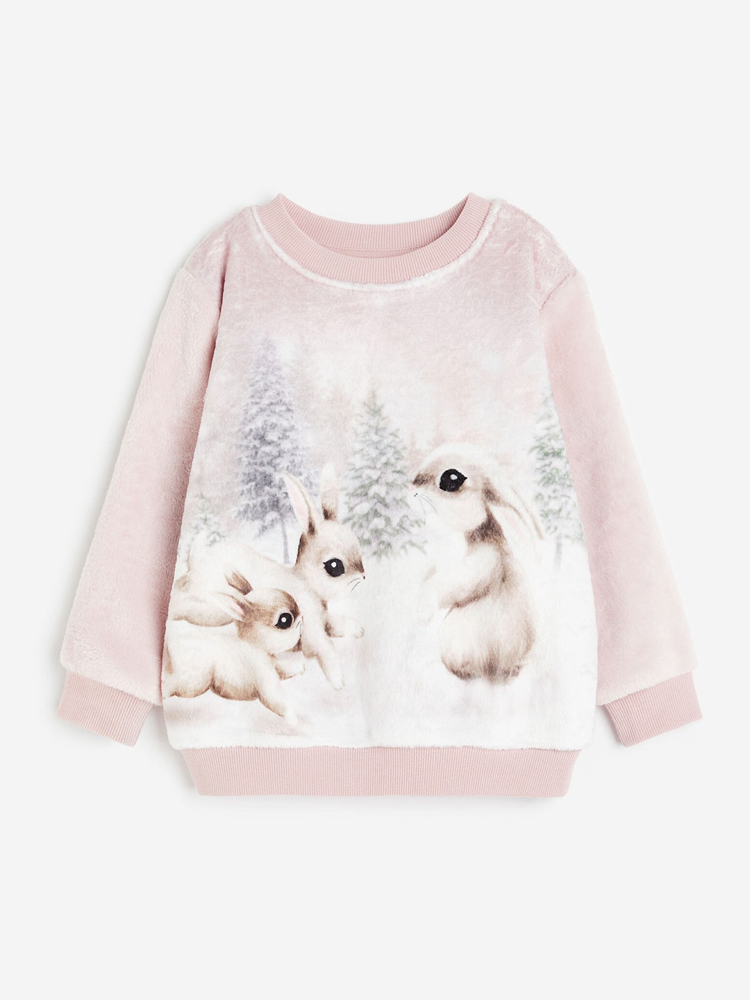 

H&M Girls Fleece Sweatshirt, Pink