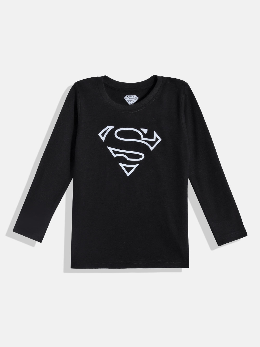 

Eteenz Boys Superman Printed Premium Cotton T-shirt, Black