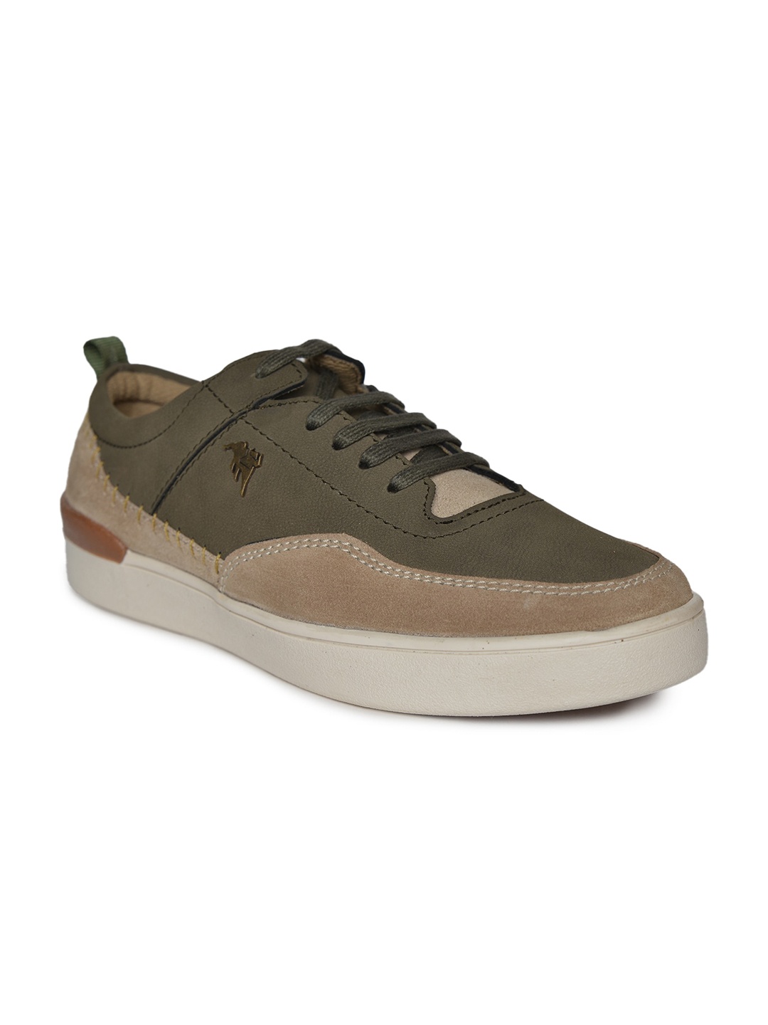 

Jaripeo by Buckaroo Men FAME Colourblocked Comfort Insole Sneakers, Olive