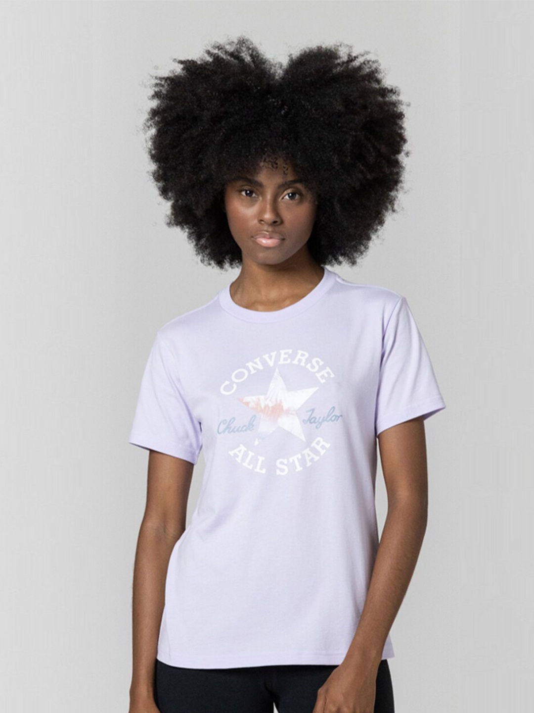 

Converse Women Chuck Patch Infill T-shirt, Lavender