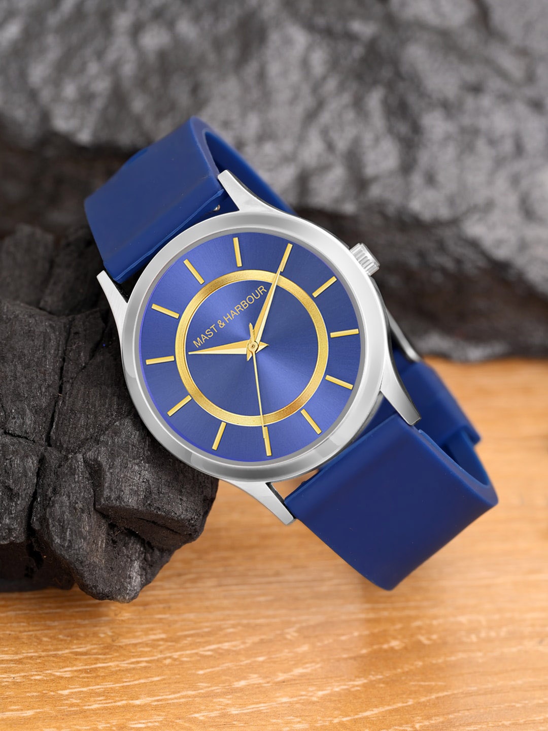 

Mast & Harbour Men Blue Reset Time Analogue Watch HOBMH-237-BL