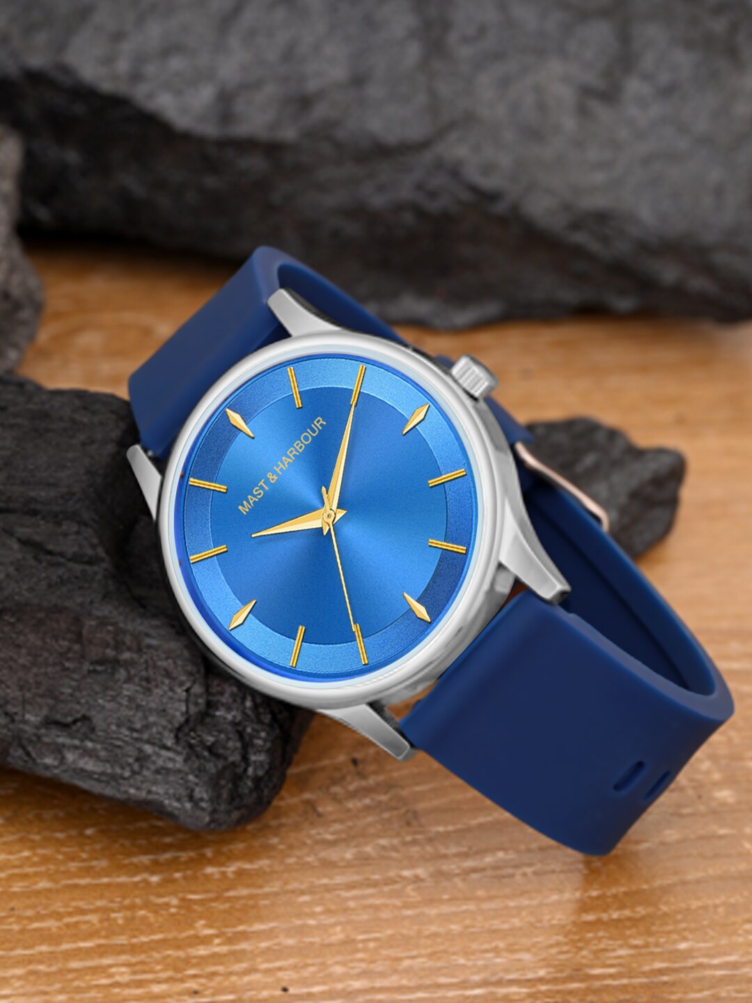 

Mast & Harbour Men Blue Reset Time Analogue Watch HOBMH-236-BL