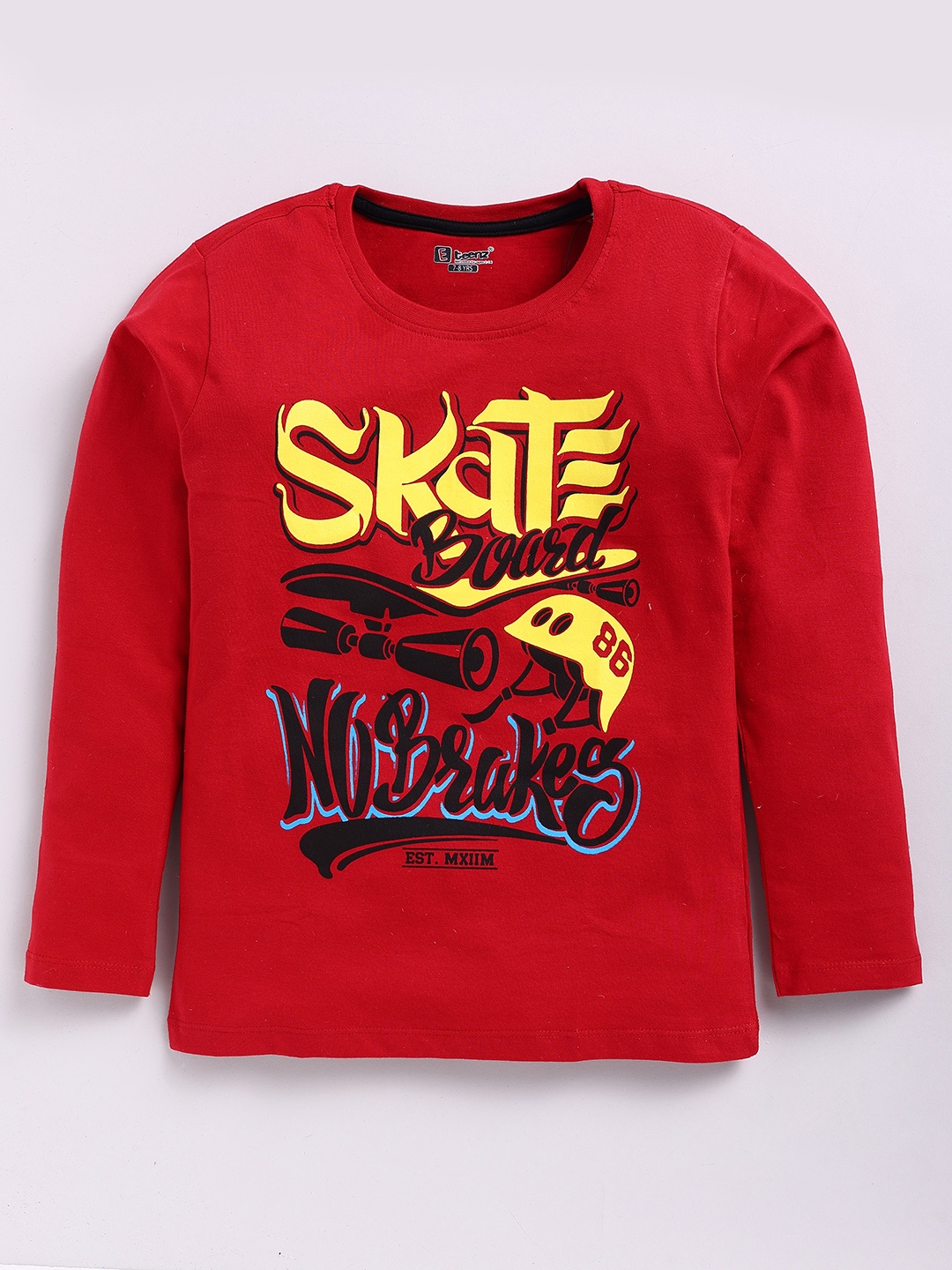 

Eteenz Boys Typography Printed Premium Cotton T-shirt, Red