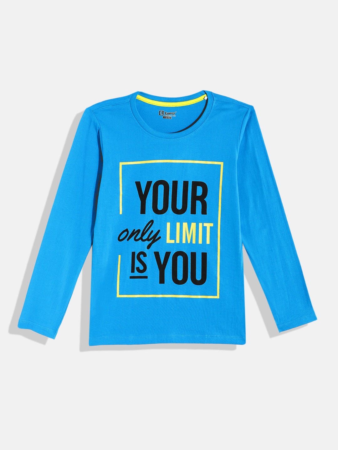 

Eteenz Boys Typography Printed Premium Cotton T-shirt, Blue