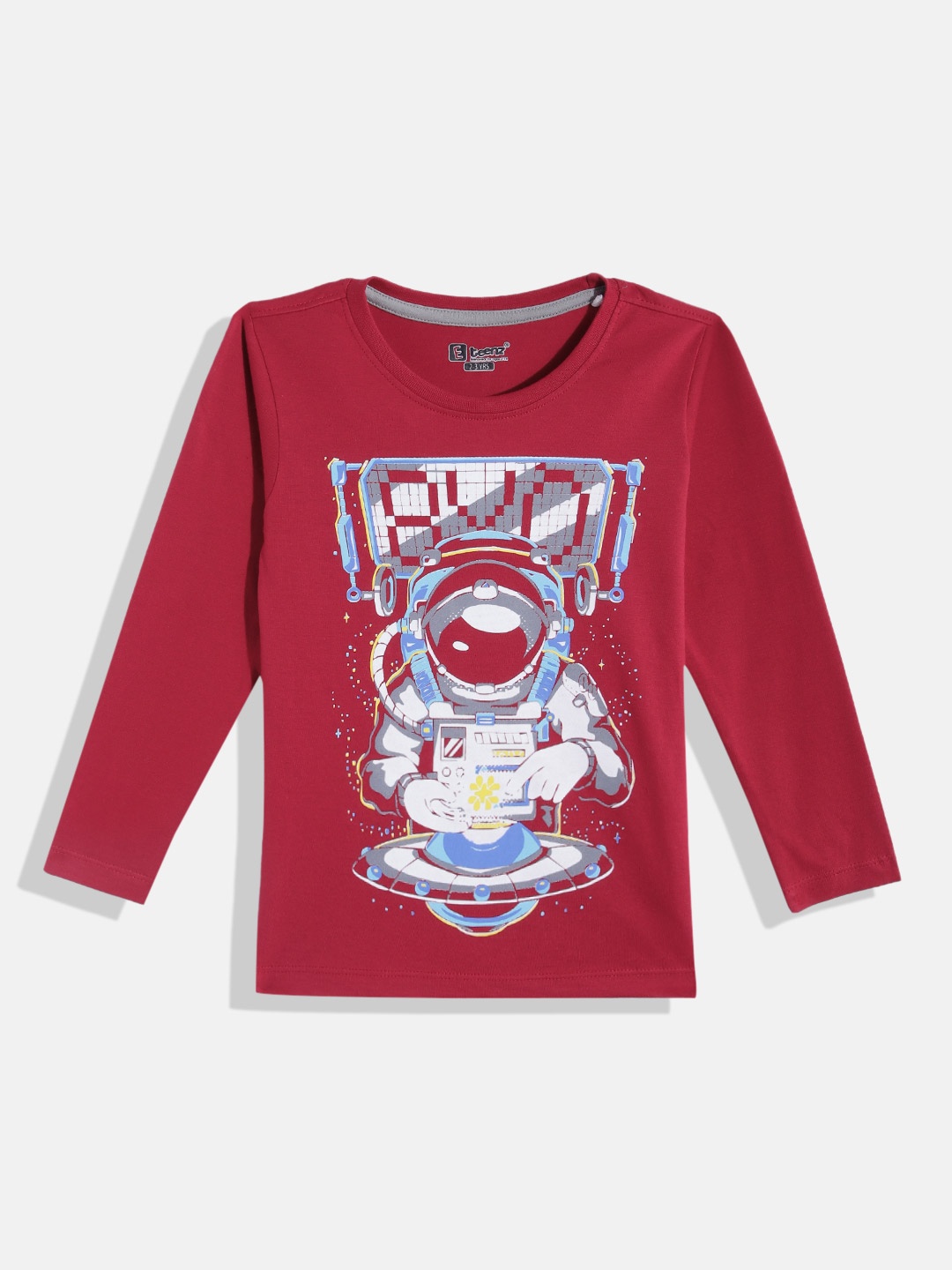 

Eteenz Boys Premium Cotton Graphic Printed T-shirt, Red
