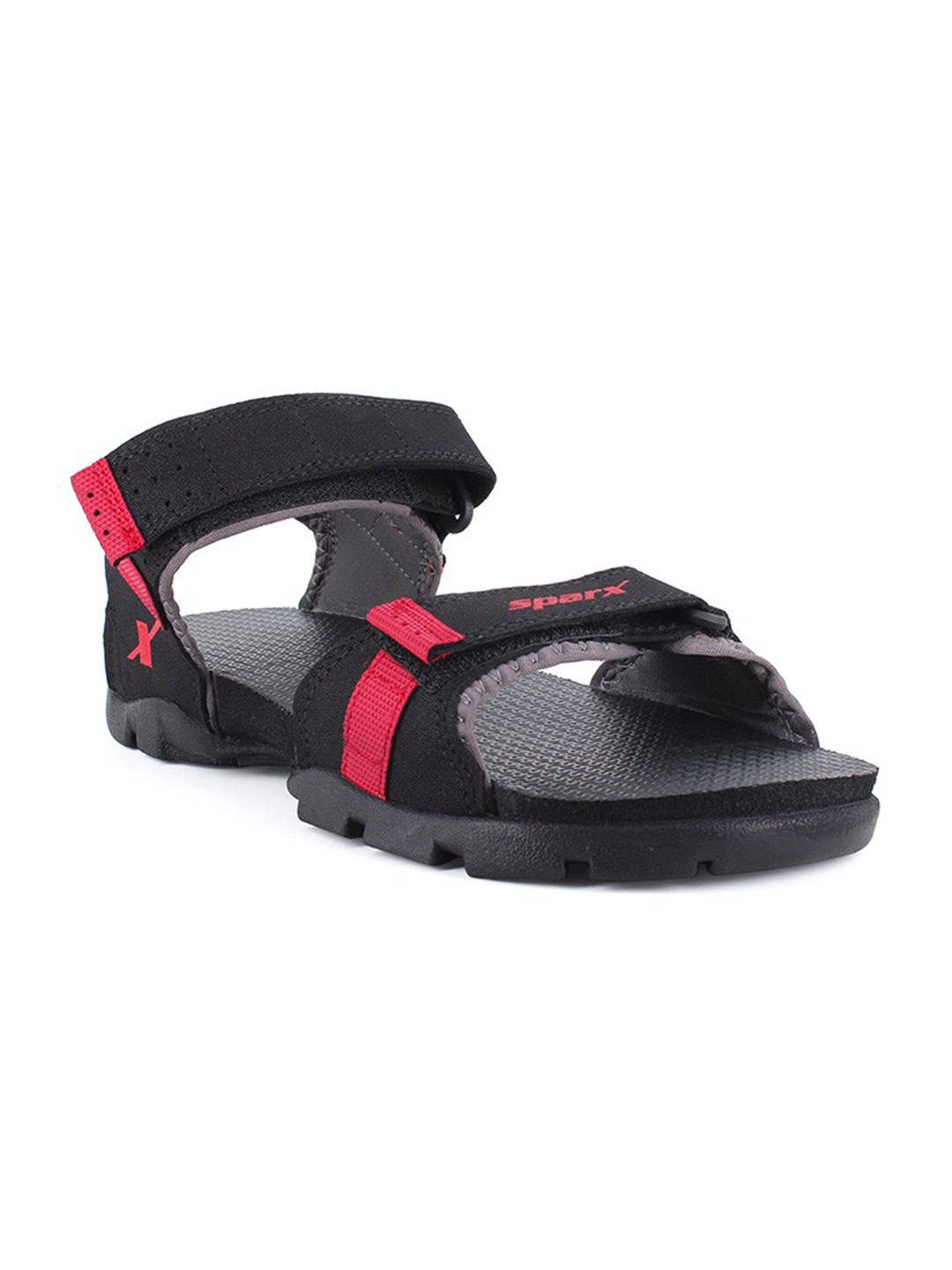 

Sparx Men Colourblocked Sports Sandals With Velcro Closure, Black