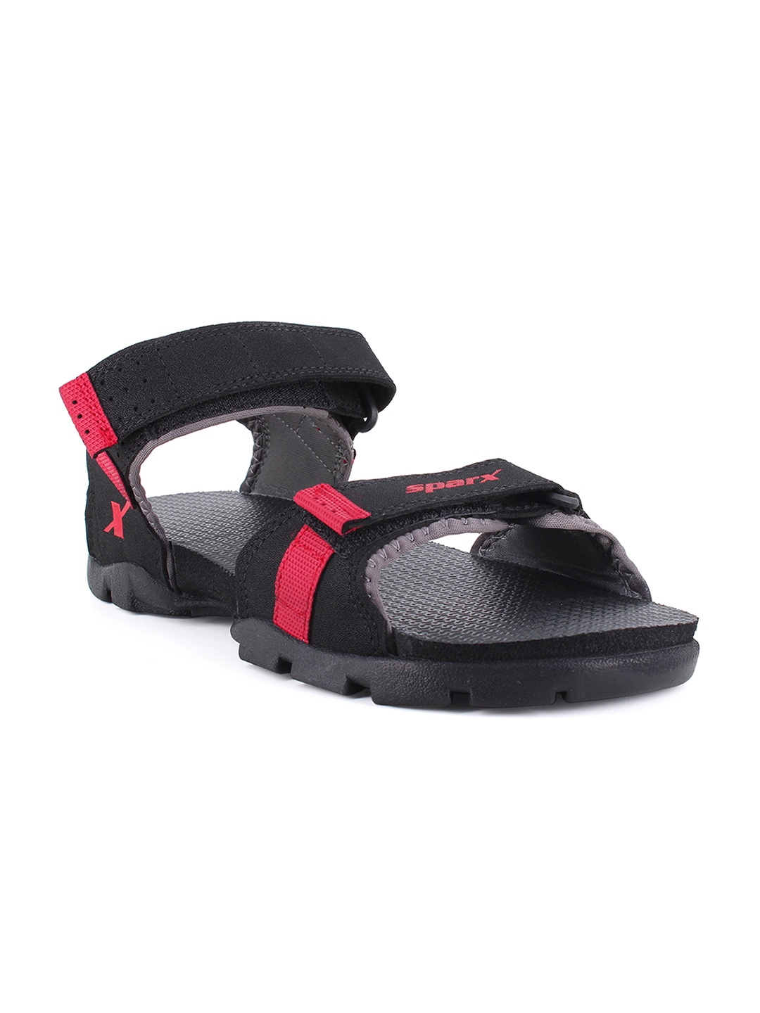 

Sparx Men Colourblocked Sports Sandals With Velcro Closure, Black