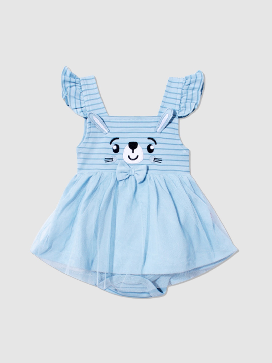 

Moms Love Infant Girls Embroidered Cotton Tutu Bodysuit, Blue