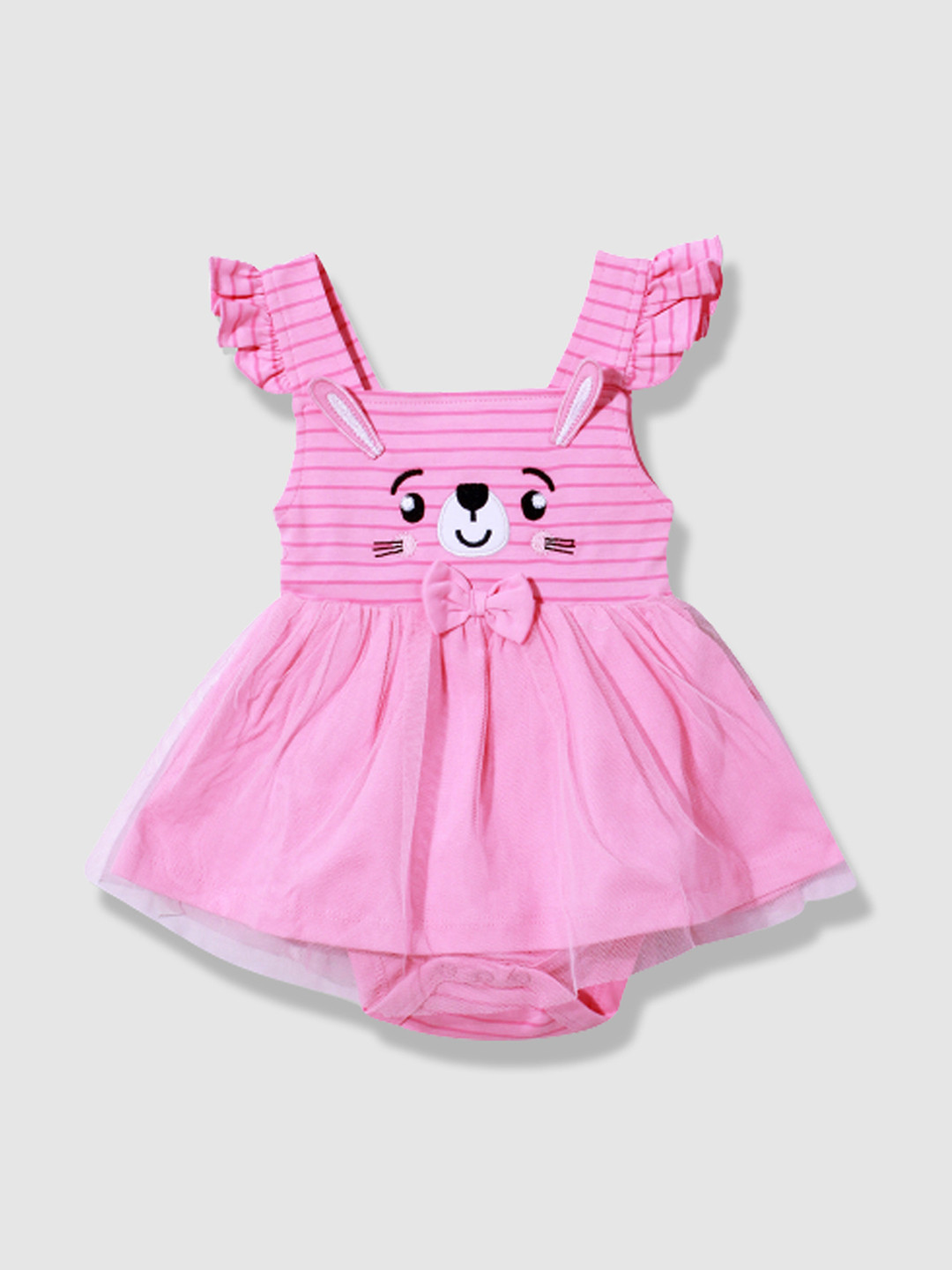 

Moms Love Infant Girls Embroidered Cotton Tutu Bodysuit, Pink